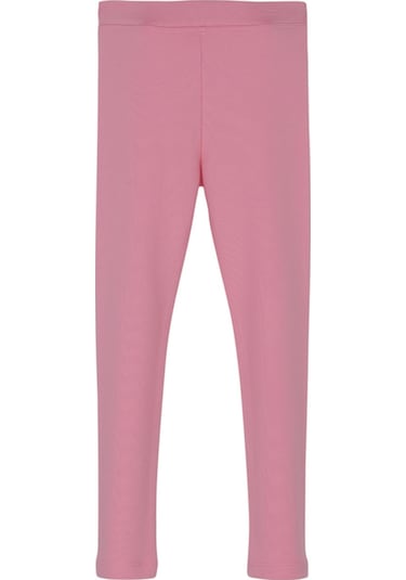 Lovetti Pembe Kız Çocuk Kışlık Tam Boy Düz Basıc Tayt Pembe