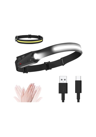 Yifomall Şarj Edilebilir Koşu Lambası - 350 Lümen Parlaklık, Ipx4 Su Geçirmez, 1200mah Pil Siyah