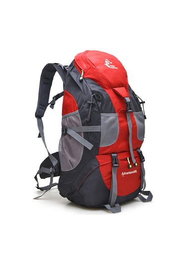 Hombey Açık Hava Çantası 50l Yürüyüş Sırt Çantası Suya Dayanıklı Kamp Sırt Çantası Sırt Çantası Seyahat T Kırmızı