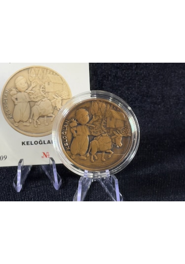 Darphane 2009 Keloğlan Bronz Okside Hatıra Sikke Çil Kapsül İçinde Sertifikalı