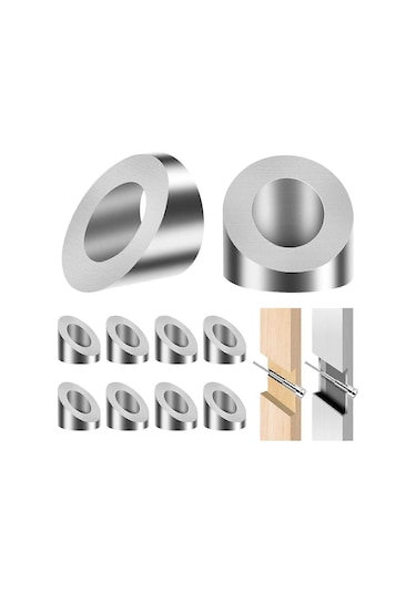 33 Açısal Pul 9 Mm, 8 Mm Tel Korkuluk Donanım Kiti, Merdiven Güvertesi Metal Ahşap Alüminyum Diğer