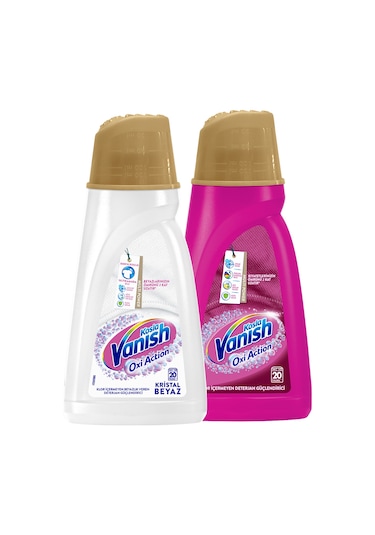 Vanish Kosla Oxi Action Gold Sıvı Leke Çıkarıcı Renkliler İçin 1 L + Beyazlar İçin 1 L