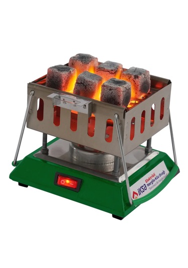 İksa Pratik Kullanım Elektrikli Nargile Köz Ocağı - Yeşil