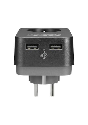 Apc By Schneider Electric PME1WU2B-GR Tekli Akım Korumalı Priz 2 USB Hızlı Şarj Çıkışlı Siyah
