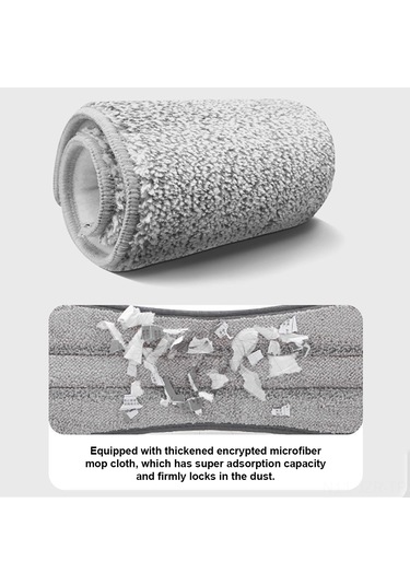 Geeroyoo 360 Dönen Mikrofiber X-şekilli Yer Bezi - Islak Ve Kuru Temizlik İçin Pratik Taban Temizleyici