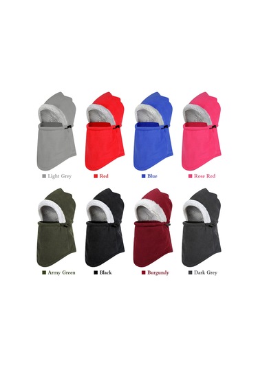 Moveevo Kış Sporları İçin Rüzgar Geçirmez Ve Sıcak Tutan Tam Yüz Maskeli Şapka - Mavi Mavi