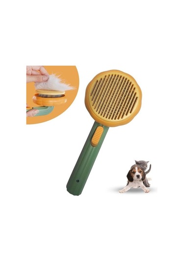 Büro Ev Evcil Hayvanı İçin Yeşil Plastik Çok Amaçlı Kedi Köpek Fırçası