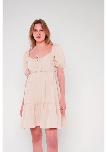 Gabria Omuz Büzgülü Elbise Tas