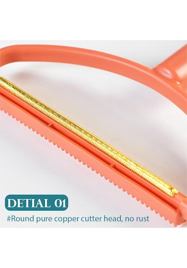 Mini Sökücü Kabarmış Kumaş Halı İçin Yün Ceket Giysi Jilet Fırça Aracı Turuncu