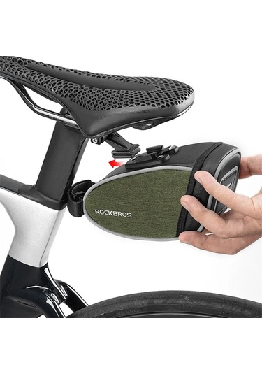 Rockbros C52-1 0.45l Bisiklet Sele Direği Arka Depolama Kılıfı Bisiklet Sele Çantası Braket Tipi 001