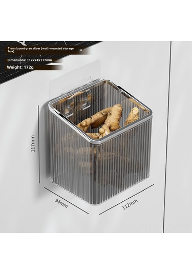 Geeroyoo Banyo Duş Odası Makyaj Tuvalet Mendil Depolama Kutusu - Deliksiz Duvar Takımı Ev Kullanıma Uygun Siyah Gri Gümüş Renkli Dolap Gri - Siyah