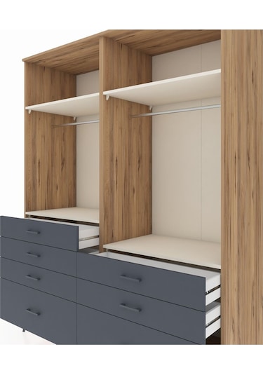 Kronos Gardrop 4 Raflı 7 Çekmeceli 2 Askılı 176x59x221 Çam-aytaşı/antrasit Aytaşı/antrasit Kronos Gardrop 4 Raflı 7 Çekmeceli 2 Askılı 176x59x221 Çam-aytaşı/antrasit Aytaşı/antrasit