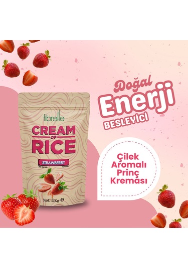 Fibrelle Rice Cream Strawberry Çilek 1 Kg