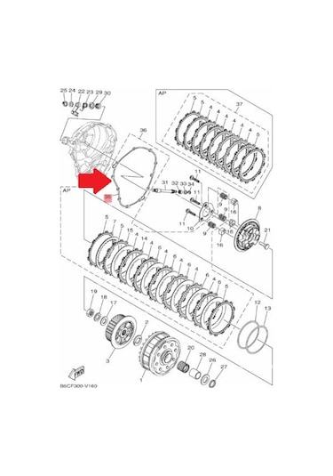 Yamaha Mt09 / Tracer900 Or.  Debriyaj Kapak Conta 1Rc-15461-0 555266995