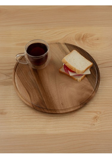 Ahşap Yuvarlak Kesme & Sunum Tahtası