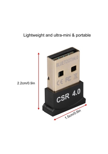 Yaozixa Csr4.0 Btd-401 Mini Usb Bluetooth Adaptörü - 20m Mesafe, 3mbps Hız, Usb2.0, Tüm Bluetooth Cihazlarıyla Uyumlu