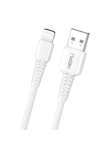 Hepu Hp-424 Mild Usb - Lightning QC3.0 3.1A Şarj Kablosu 30 CM - Beyaz