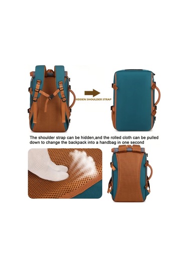 Hightower Küçük Açık Yeşil Kahverengi 15.6 Inç Çok Bölmeli Laptop Sırt Çantası Kahve Rengi Küçük Açık Yeşil