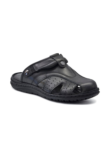 Gedikpaşalı 2007 Siyah Erkek Ayakkabı Terlik-Sandalet Siyah