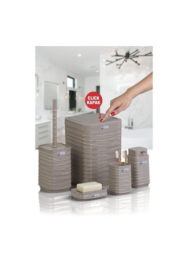 Okyanus Home Luna Vizon Kare 5'li Banyo Seti Vizon