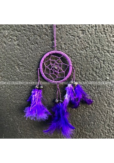 Dream Catcher Rüya Düş Kapan Araba  Otomobil Dikiz Ayna Süs-Mor