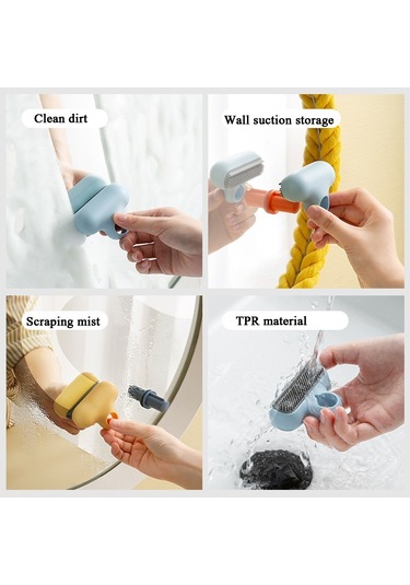 Sones Ayna Sileceği 2'si 1 Arada Cam Silme Ayna Sileceği Kireç Çözücü Cam Temizleyici Sarı