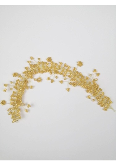 FdayAksesuar Hardal Kristal Taşlı Saç Ve Türban Aksesuarı FRDY31314