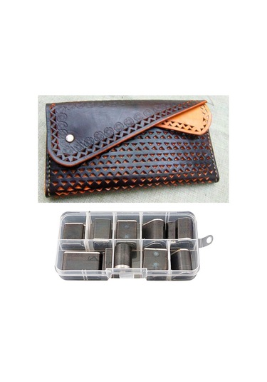 Suntek 24/39 Şekil Tarzı Içi Boş Kesici Yumruk Seti 24-delik Siyah