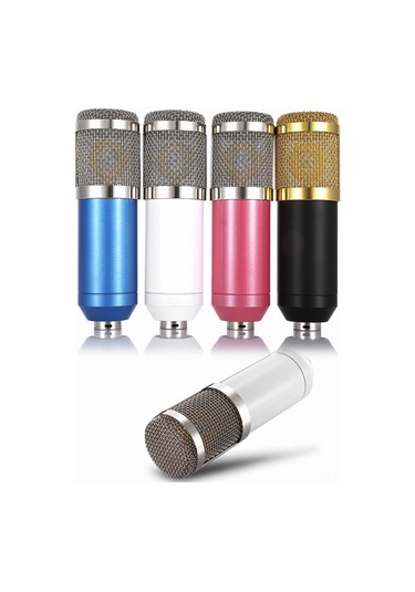 Jeemson Profesyonel Kondenser Mikrofon - Ses Kaydı Ve Ktv İçin Yüksek Hassasiyetli, Renkli Seçenekler Pembe Dahil