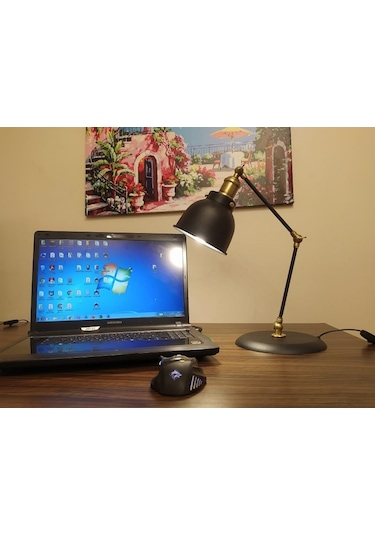 Mylights Banker Masa Lambası Akrobatik Okuma Lambası Siyah Başl