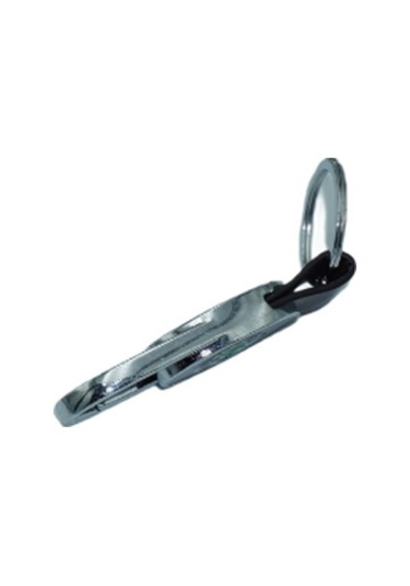 Skoda Logolu Deri Metal Anahtarlık Siyah