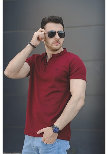 Roderick Hakim Yaka Petek Kumaş Yarım Fermuarlı Erkek Tshirt