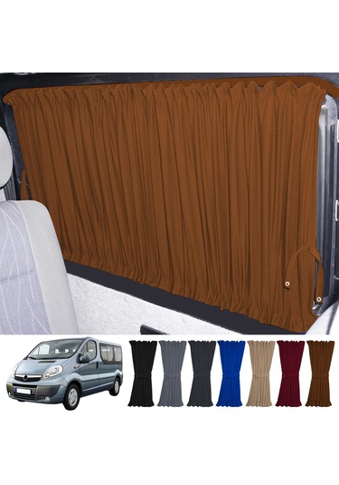 Pandami Opel Vivaro A 2001-2014 Uyumlu Taba Raylı Oto Perde Takımı