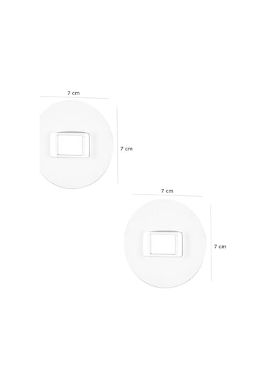 Okyanus Home Magic Fix Oval Sihirli Yapışkan - 2 Adet Krom
