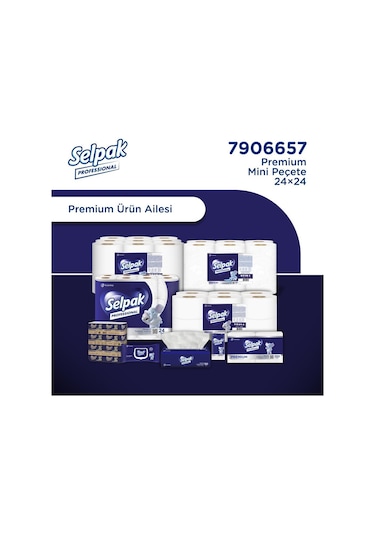 Selpak Professional Premium 24x24 Cm 50'li Mini Peçete X 24 Adet
