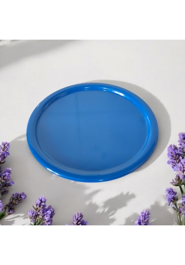 Metal Tepsi Metal Tabak 6 Adet Yuvarlak Çay Ve Kahve Sunum Tepsi