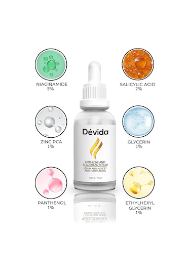 Devida Sivilce Karşıtı Siyah Nokta Akne Temizleyici Serum Elixir Series A260