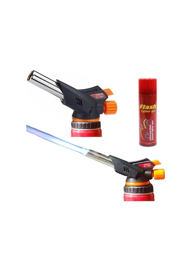 Flash Pürmüz 1300 Derece Isı Ayarlanılabilir Başlık & Çakmak Gazı Siyah