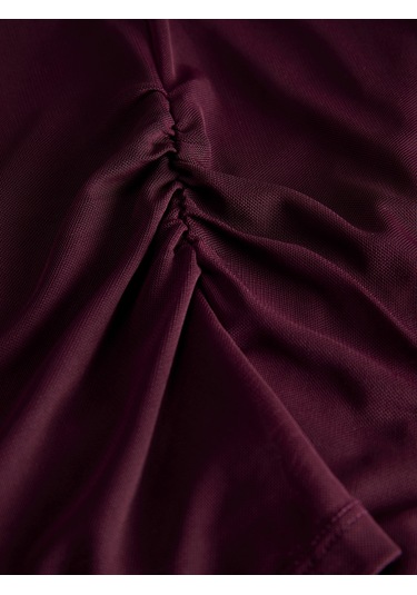 Kadin Kayik Yaka Tisört - Minna - 12280223 Cabernet