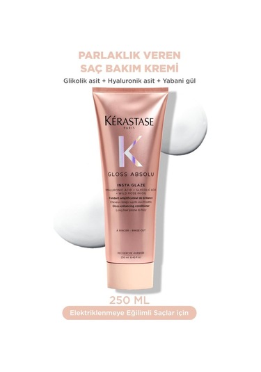 Gloss Absolu Elektriklenmeye Eğilimli Saçlar Için Parlaklık Veren Saç Bakım Kremi 250 Ml