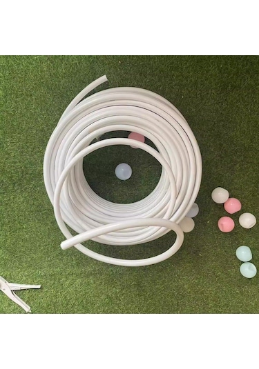Yaozixa Beyaz 5 Metre Dekoratif Pvc Boru, Çiçek Dikimi İçin, Bükülebilir Ve Şekillendirilebilir, 12x16mm Cevresel Ölçü, Düğün Dekorasyon Aleti
