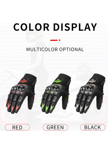 Siyah L Boy Bisiklet Eldiveni, Darbeye Dayanıklı Dokunmatik Ekran