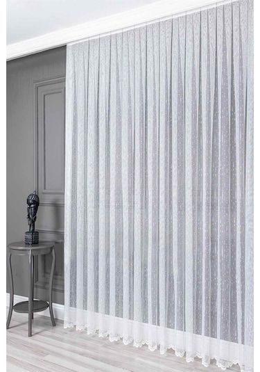 Evdepo Home Kullanıma Hazır Örme Tül Perde (540790588)