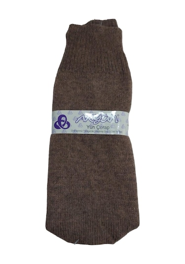 Yerli Üretim Erkek Yün Wool Soket Çorap-kahve Kahverengi