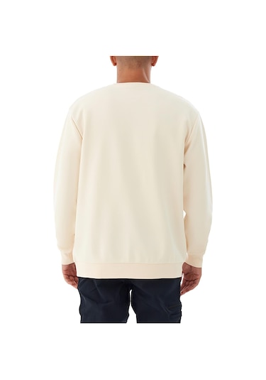 Csc Gem Columbia Label Erkek Sweatshirt-7408 Krem