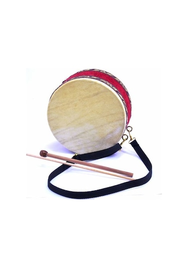 Çocuk Davulu Hayvan Derili 17cm +2 Tokmak