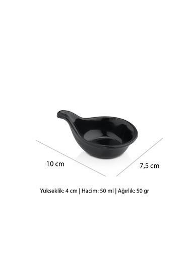 Alezy 520 Göreme Melamin Termostar Kaşık Sosluk 10 Cm Siyah
