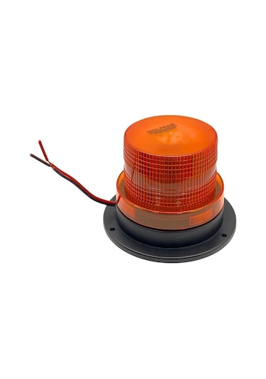 Wolfram 12v-24v Çakar Tepe Lamba 12 Ledli Mıknatıslı Kablolu Sarı 130 95 Mm E9