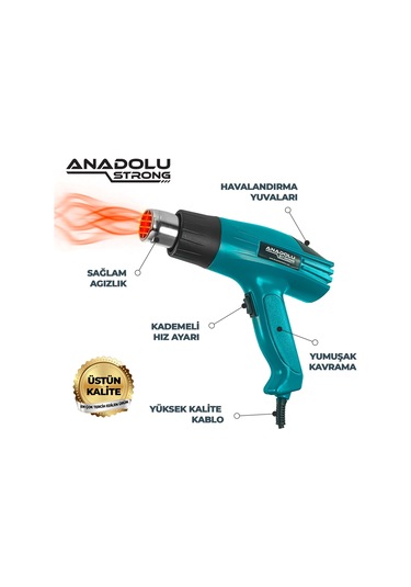 Anadolustrong Ans1010 Sıcak Hava Tabancası 2000w