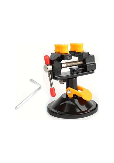 Xuweiwei Siyah 360 Dönebilir Mini Masa Mengenesi Emme Tabanlı Ayarlanabilir Çeneli